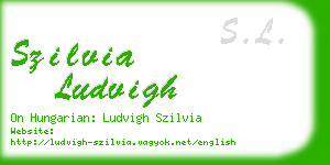 szilvia ludvigh business card